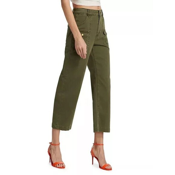 FRAME women Utility Pocket Crop Cargo Pant size 24 Washed Winter Moss 24x26 $288 - Picture 1 of 10